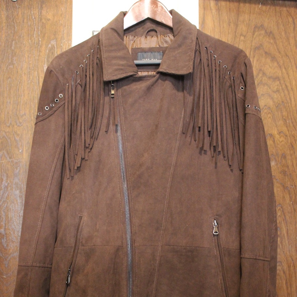 XL Men's Brown fringe jacket